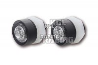 LED indicator MONO, clear lens, black, E-mark