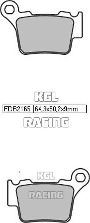 Ferodo Plaquette de frein KTM SMR 450 2007-2009 - Arriere - FDB 2165 SinterGrip Arriere ST - Cliquez sur l'image pour la fermer
