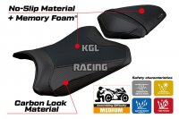 Housse de selle compatible Kawasaki Ninja 300 2013 - 2017 - model Aliko Comfort System - SANS LOGO - Noir