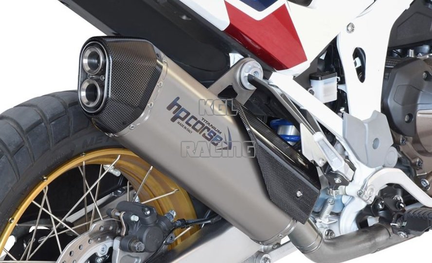 HP CORSE for HONDA CRF1000L Africa Twin - Silencer SPS CARBON INOX SATIN - Click Image to Close