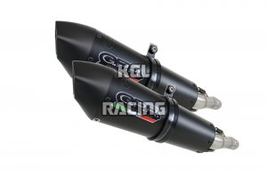 GPR voor Ducati Monster 696 2008/14 - Gekeurde met katalisator Dubbele slip-on Demper - Gpe Ann. Black Titaium