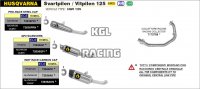Arrow voor Husqvarna Svartpilen / Vitpilen 125 2021-2022 - GP2 DARK dempers kit