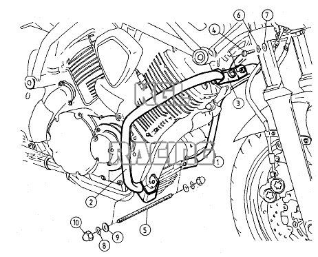 Crash protection Yamaha BT1100 - chroom - Click Image to Close