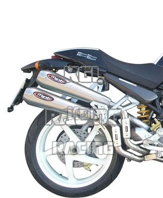MARVING Silencers double outgoing right DUCATI MONSTER S2R 1000 - Racing Steel Style Stainless Steel - Click Image to Close