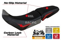 Seat cover compatible Triumph Tiger 850 Sport 2021 - 2025 - model Sintra - NO LOGO - Red / Grey