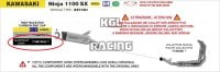 Arrow for Kawasaki Ninja 1100 SX 2025 - Indy-Race EVO Aluminium dark silencer with carby end cap