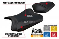 Housse de selle compatible Kawasaki Ninja 300 2013 - 2017 - model Aliko - SANS LOGO - Noir