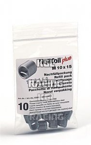 HeliCoil M10 x 1,0 x 17,5 mm refill pack with 10 thread inserts.