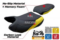 Housse de selle compatible QJ Motor SRT 800 X / S / SX 2023-2025 - model Wuhai Comfort System - SANS LOGO - Jaune