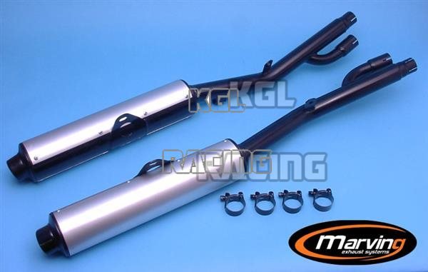 MARVING Silencers SUZUKI GSX 1100 F 90 - Cylindrical ? 100 Black + aluminium - Click Image to Close