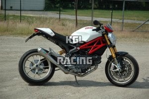 QD exhaust pour DUCATI Monster 1100/1100 EVO - 2 in 1 system complet montage basse + catalyst + MaXcone silencieux