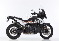 HURRIC voor KTM 890 Adventure R (KTM R2 Adventure) 2021-2023 - HURRIC Rac 1 slip on demper (2-1) - gepolierde aluminium
