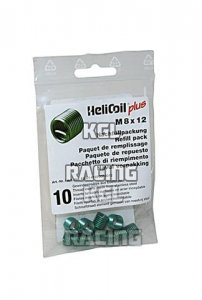 HeliCoil M8 x 1,25 x 12 mm refill pack with 10 thread inserts.