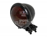 LED taillight BATES STYLE, black, red lens, E-mark