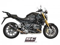 SC Project slip-on BMW R1200R / RS '15-> - Oval Black stainless steel