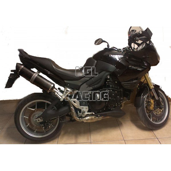KGL Racing silencer Triumph Tiger 1050 '07-> - DOUBLE FIRE CARBON - Click Image to Close