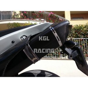 KGL Racing silencers KTM 950 / 990 SM/SMT/Adventure - HEXAGONAL TITANIUM BLACK