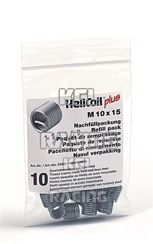 HeliCoil M 10 x 1,0 x 17,5mm navulpak met 10 stuks. - Klik op de afbeelding om het venster te sluiten