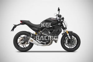ZARD voor Ducati Monster 797 (EURO 4) gekeurde Slip-On demper Low Basso INOX