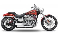 Kesstech voor Harley Davidson Breakout / Pro Street Breakout CVO 2013-2017 - volledige uitlaat Shotgun-Low Chroom