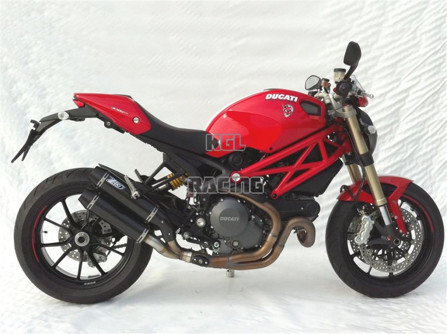ZARD for Ducati Monster 1100 Evo Homologated Slip-On silencer 1-2 round Carbon - Click Image to Close