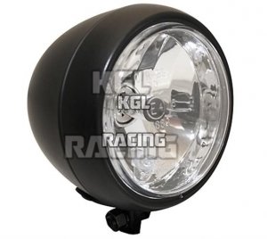 headlight, metal, black, 12V 35/35W, E-mark