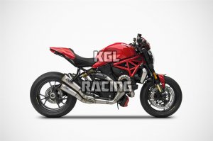 ZARD voor Ducati Monster 1200 S Racing Volledige uitlaat 2-1-2 INOX