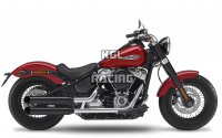 Kesstech for Harley Davidson Softail Slim/Standard 107 2021-2024 - slip-on set Fusion Long BLACK