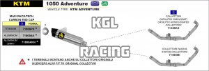 Arrow voor KTM 1050 Adventure 2015-2016 - Maxi Race-Tech titanium demper met carbon eindkap