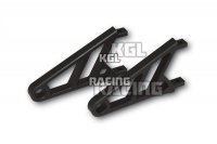 CNC Alu headlight bracket, black, pair
