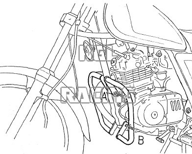 Crash protection Suzuki GN 125 - chroom - Click Image to Close