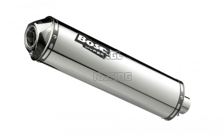 BOS silencer HONDA CB 600 Hornet 2003->>2006 - BOS oval 110S Stainless steel polished - Click Image to Close