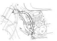 Crash protection Suzuki GZ125 - chroom