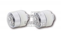 LED indicator MONO, clear lens, chrome, E-mark