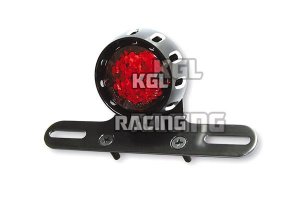 LED taillight MILES, black housing, red lens, ECE