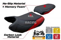 Housse de selle compatible QJ Motor SRT 800 X / S / SX 2023-2025 - model Wuhai Comfort System - SANS LOGO - Rouge