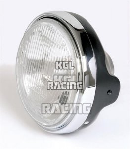 LTD headlamp 7 inch, H4, black, E-mark