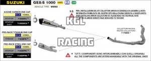 Arrow voor Suzuki GSX-S 1000 2021-2022 - Titanium Pro-Race demper