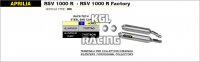 Arrow for Aprilia RSV 1000 R / R Factory 2004-2008 - Race-Tech Approved aluminium Dark silencer
