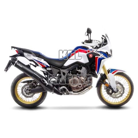 LEOVINCE for HONDA CRF 1000 L AFRICA TWIN ABS 2017-> - NERO SLIP-ON STAINLESS STEEL - Click Image to Close