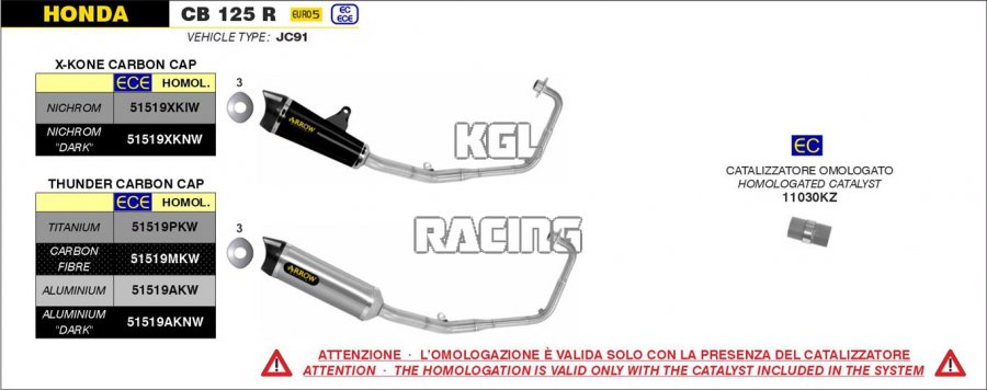 Arrow for Honda CB 125 R 2021-2024 - Full system with X-Kone silencers - Click Image to Close