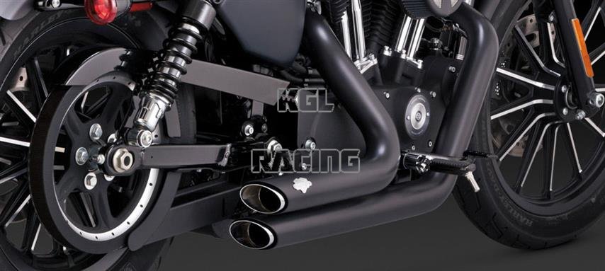 Vance & Hines Harley Davidson Sportster '14 - FULL SYSTEM SHORTSHOTS STAGGERED BLACK - Click Image to Close