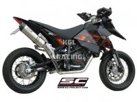 SC Project uitlaat KTM 690 SM '07-11 - Full system Oval Titanium - High