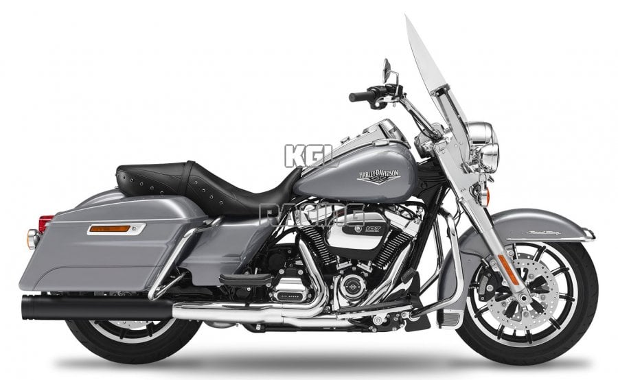 Kesstech for Harley Davidson Street Glide ST 117 2022-2023 - slip-on set FL-Double BLACK - Click Image to Close