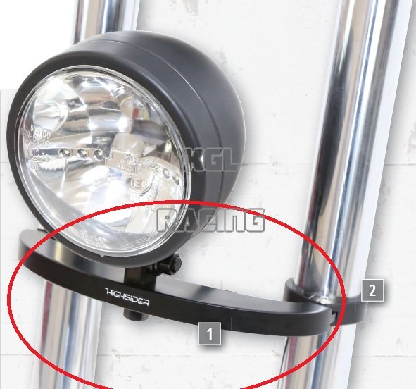 HIGHSIDER CNC Alu headlight bracket BOTTOM TYPE2, black - Click Image to Close