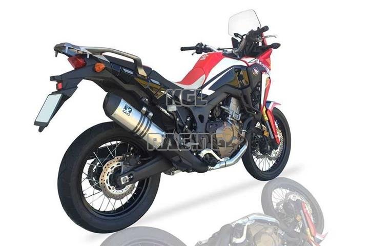 IXIL silencer Honda CRF 1000 L Africa Twin 16-> Hexoval Inox - Click Image to Close