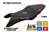 Housse de selle compatible Honda CBR 650 F 2014-2018 - model Oita - AVEC LOGO - Noir