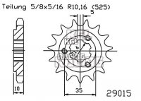 Suzuki DR 650 SE 1998-2000 - Pinion Gear 15 Teeth