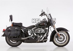 FALCON voor HARLEY DAVIDSON SOFTAIL Breakout 103 (FXSB) 2014-2016 - FALCON Double Groove slip on demper (2-2)
