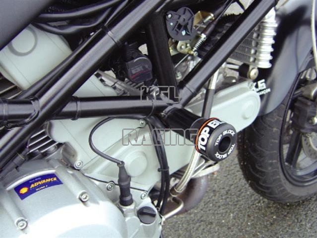 TOP BLOCK Ducati Monster 600/750/900 '99-'02 crashpads - Click Image to Close